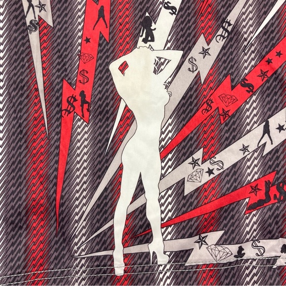 No Fear Board Shorts Swim SZ 38 Waist Exotic Dancer Naked Woman One Pocket Used - Picture 6 of 9